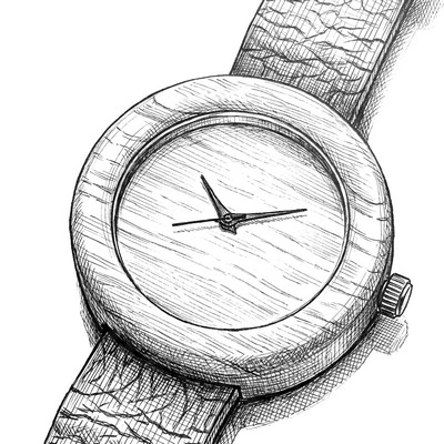 Skica hodiniek Orania