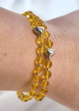 Náramek - Jantar ve stříbře S0530