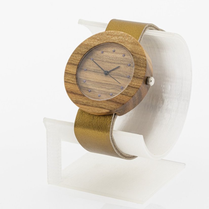 České drevené hodinky Jalta H00480 Višňa