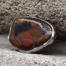 Autorská cínovaná brož - Achátová mozaika S0911