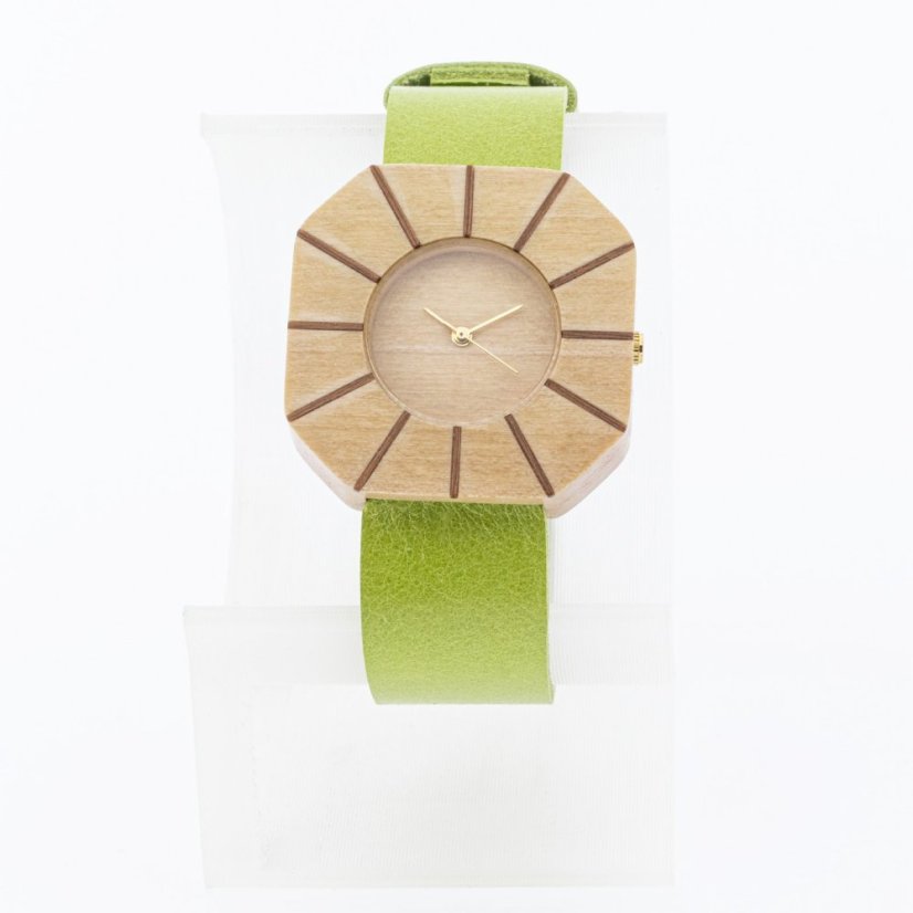 České drevené hodinky Art H00499 Habr