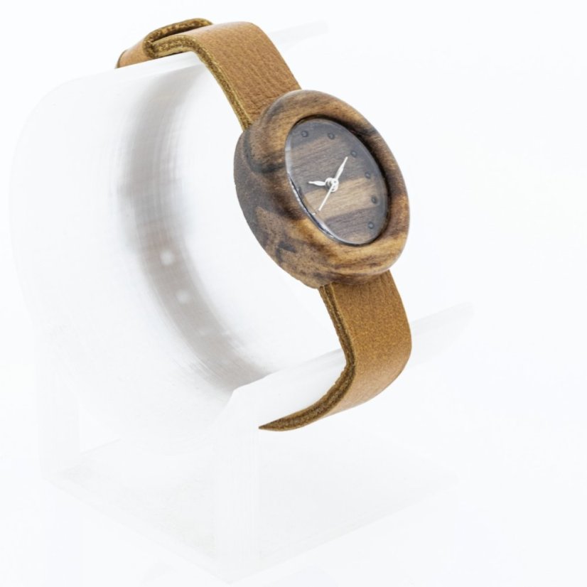 České drevené hodinky Empire H00448 Orech