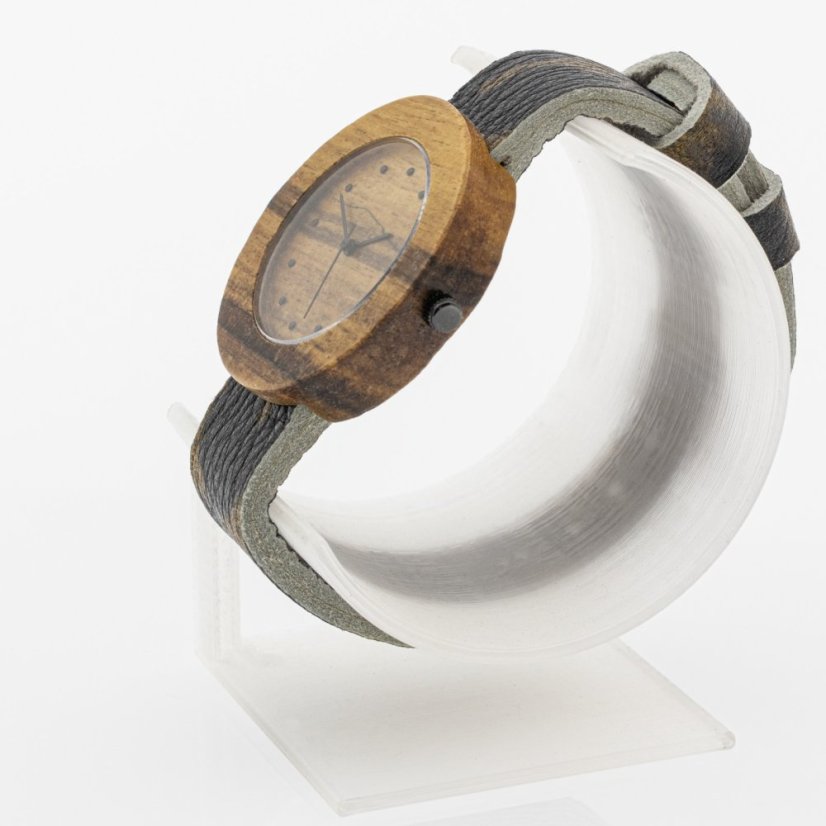 České drevené hodinky Jalta H00482 Orech