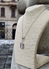 Autorský cínovaný náhrdelník -  Růženín S0906