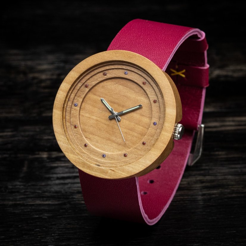 České drevené hodinky Excelsior H00400 Jeřáb