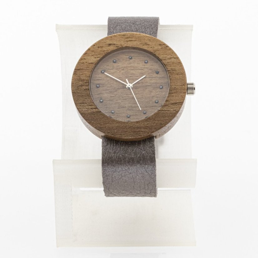 České drevené hodinky Jalta H00481 Orech