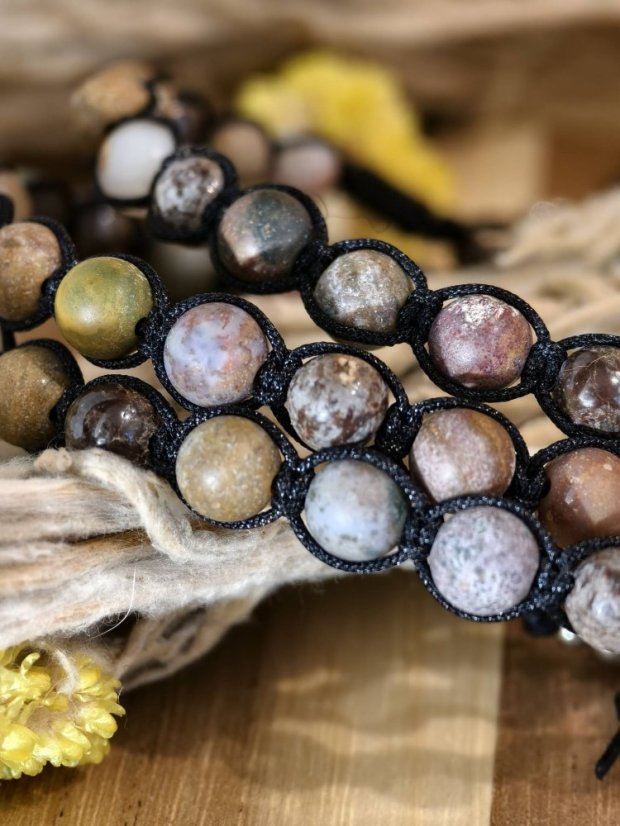 Náramok minerál - Shambala Achát S0187