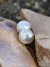 Náušnice perlové - Perla říční ve zlatě 14k S1036
