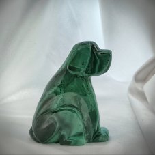 Surové minerály - Socha Malachit Pes SM0858