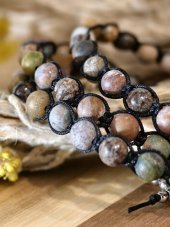 Náramok minerál - Shambala Achát S0187