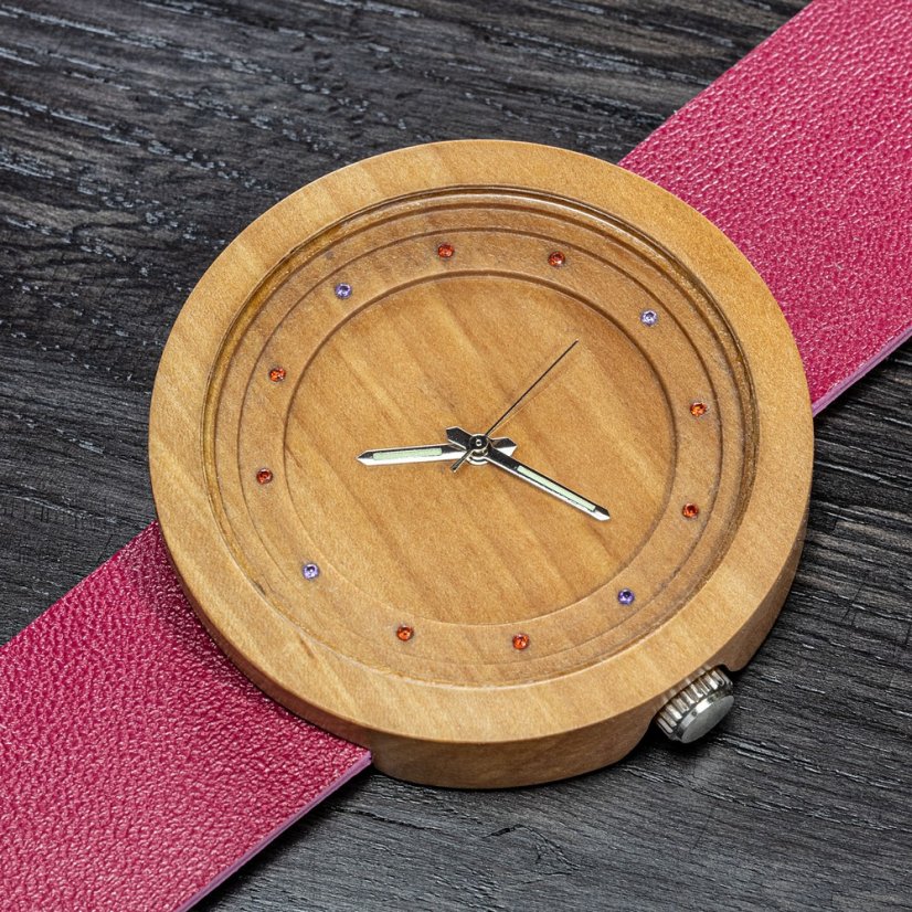 České drevené hodinky Excelsior H00400 Jeřáb