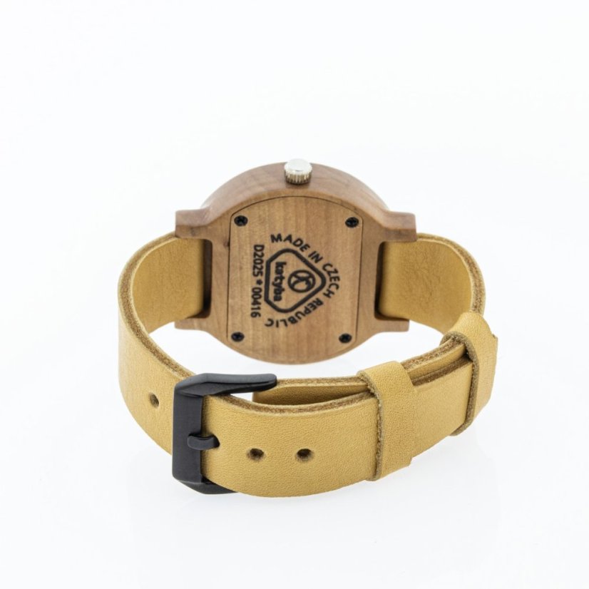 České drevené hodinky Scala H00416 Žeriav