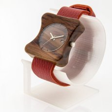 České dřevěné hodinky Edison H00339 Švestka