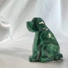 Surové minerály - Socha Malachit Pes SM0858