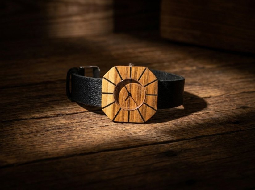 Dřevěné hodinky Art – Višeň z Brna • č. 00572
