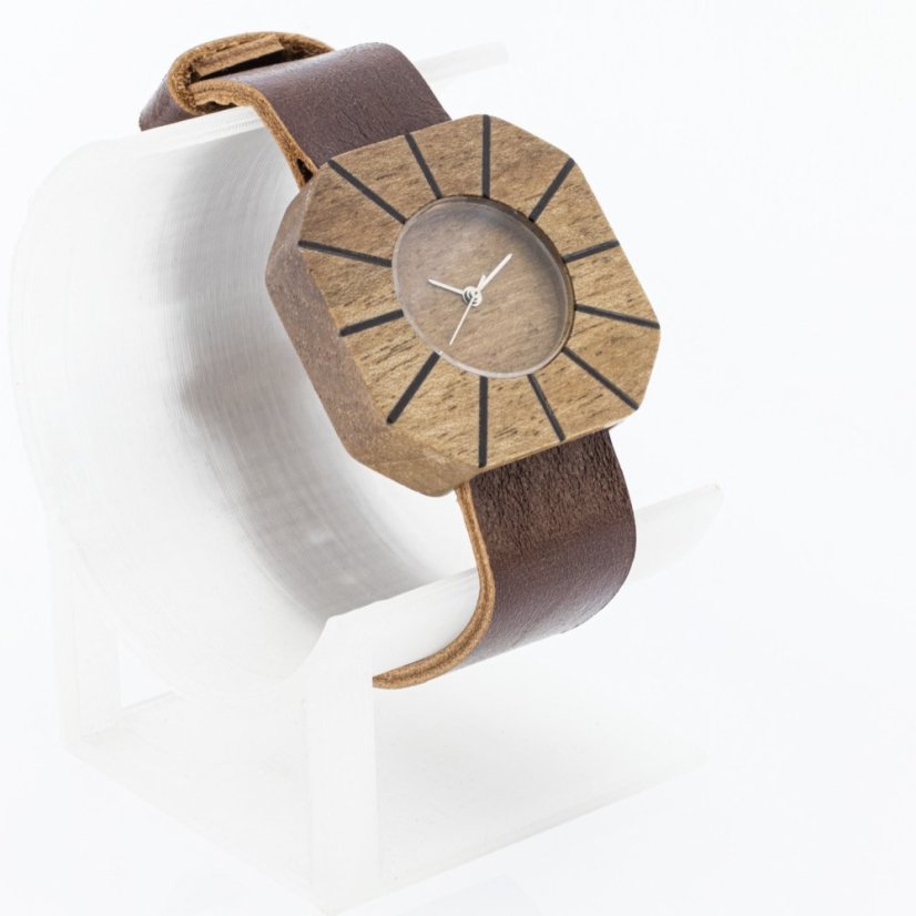 České drevené hodinky Art H00500 Orech