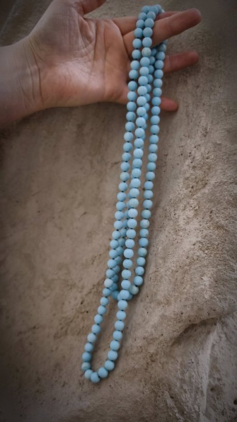 Náhrdelník dlouhý minerální - Tyrkenit 120 cm S0717