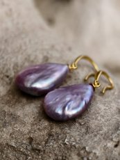 Náušnice perlové - Říční barokní perla S0924