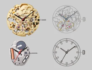Mechanický a quartz strojek Miyota