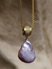 Náhrdelník perlový - Přívěšek s barokní perlou S0923