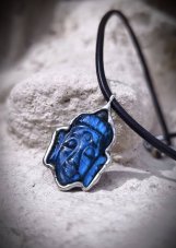 Náhrdelník minerální - Buddha Labradotit  S0711