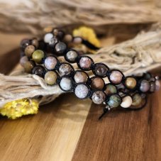 Náramok minerál - Shambala Achát S0187