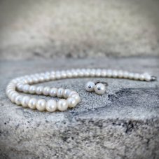 Sada perlová - Říční perla bílá 0,6 cm S0809