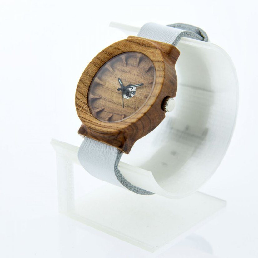 České dřevěné hodinky Scala H00313 Meruňka