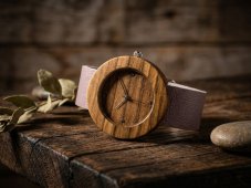 České dřevěné hodinky Alfa H00543 Višeň