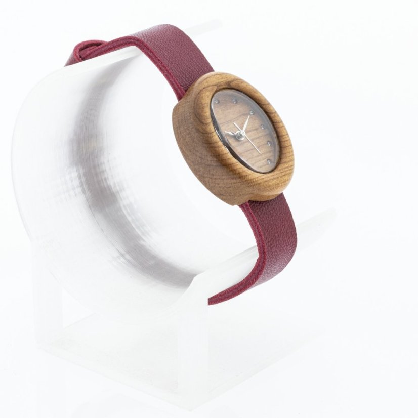 České drevené hodinky Empire H00451 Čerešňa