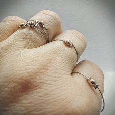 Prstýnek na lanku - Hematit Rose Gold S0172