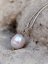 Náhrdelník perlový - Perla ve stříbře 13 x 10 mm S0809