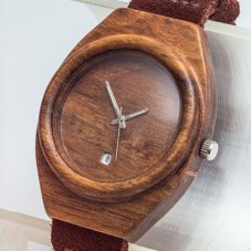 České dřevěné hodinky Aladin H00130 Ořech
