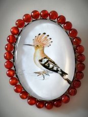 Autorská skleněná brož - Dudek S0882