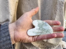Masážní kámen -  Gua Sha - Jadeit SM0835