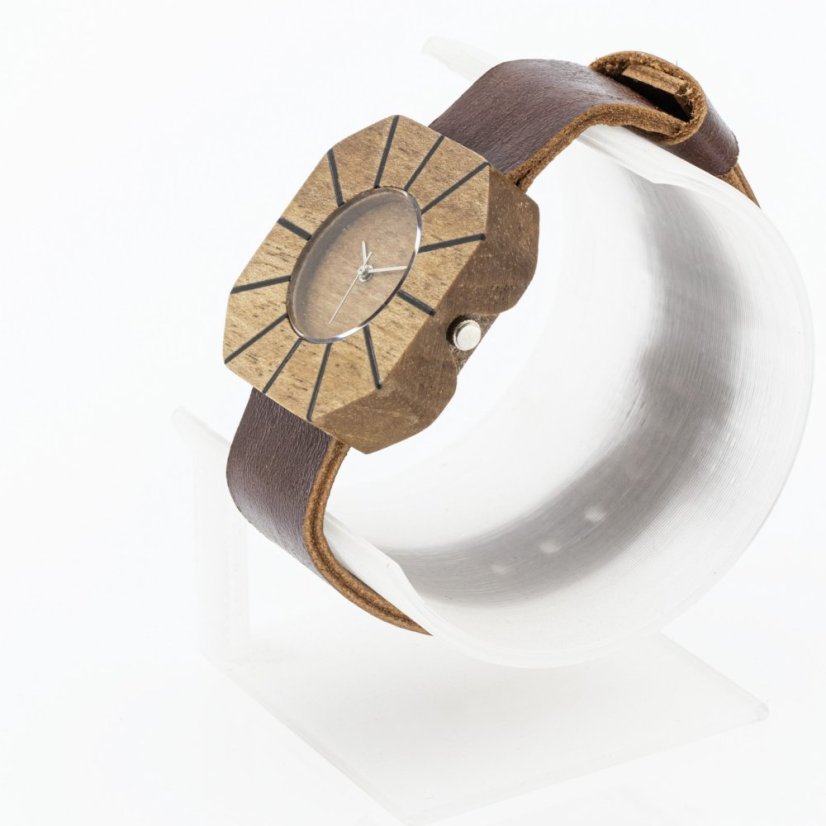 České drevené hodinky Art H00500 Orech