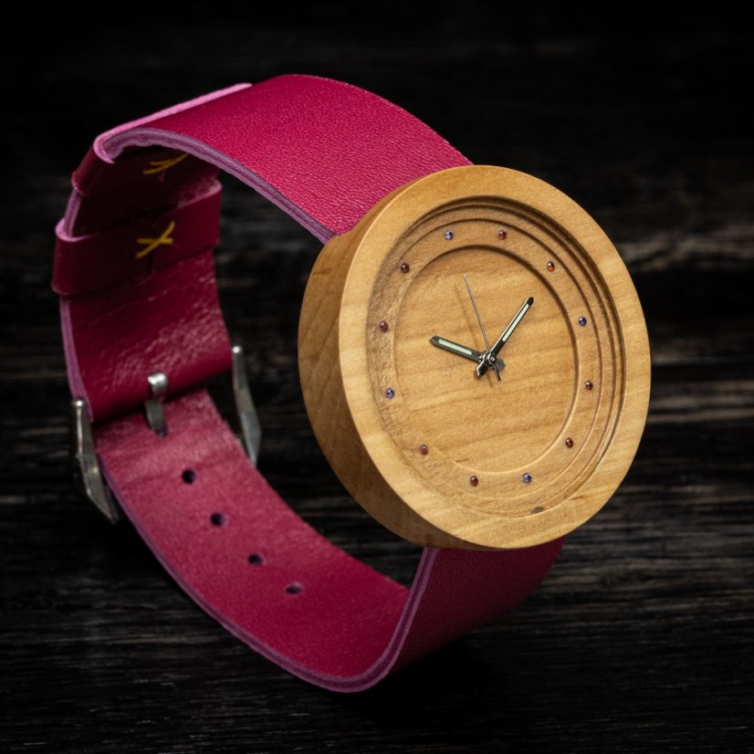 České drevené hodinky Excelsior H00400 Jeřáb