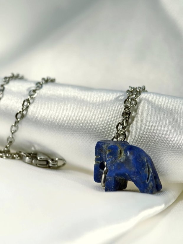 Náhrdelník minerální - Lapis lazuli - slon S0872