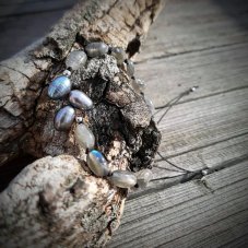 Náramek - Labradorit a Říční perla S0312