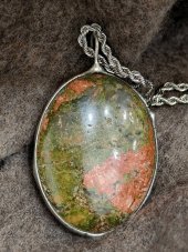 Autorský cínový náhrdelník - Unakit S0904