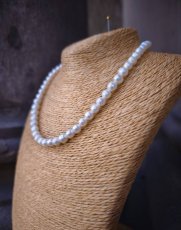 Náhrdelník perlový - Říční perla bílá 0,6 cm S0818