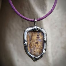 Autorský cínový náhrdelník - Agát S0470
