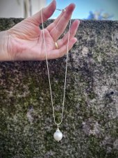 Náhrdelník perlový - Barokní říční perla  1,5 cm S0807