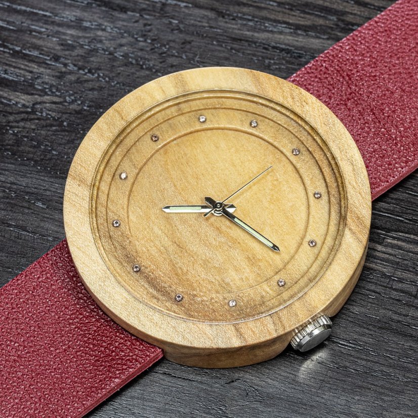 České drevené hodinky Excelsior H00396 Jabloň