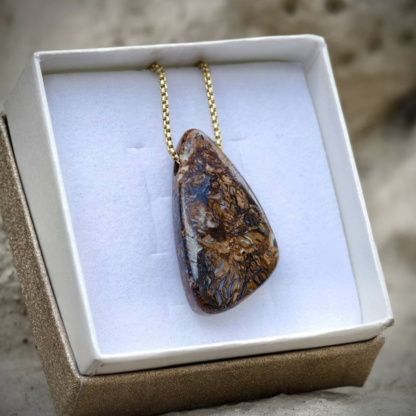 Náhrdelník minerální -   Opál Boulder S0403