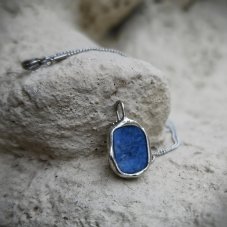 Autorský cínový náhrdelník - Sodalit S0743
