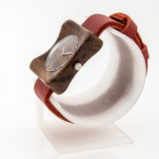 České dřevěné hodinky Edison H00339 Švestka