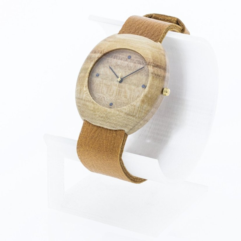 České drevené hodinky Club H00419 Javor