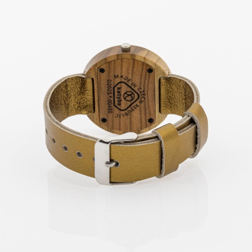 České drevené hodinky Jalta H00480 Višňa