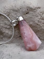 Náhrdelník minerální - Opál ružový S0532